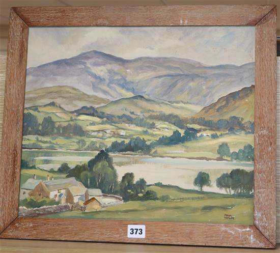 Frank Taylor, oil on board, Mountain landscape, signed, 35 x 42cm